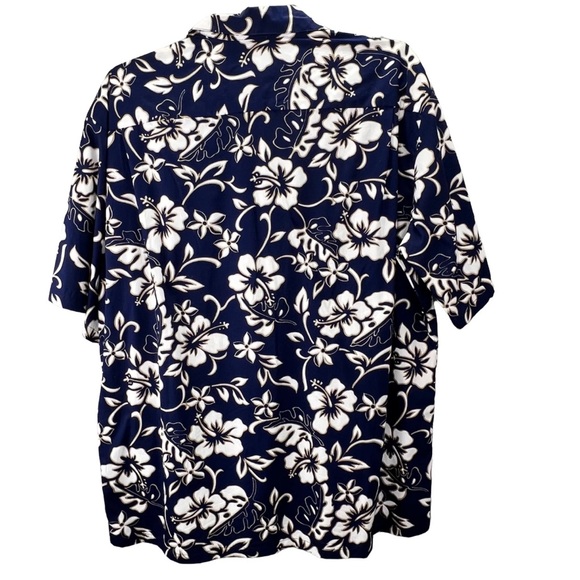 Vintage Hilo Hatties Hawaiian Original Shirt 2XL Button Front Hibiscus Floral - Picture 4 of 4